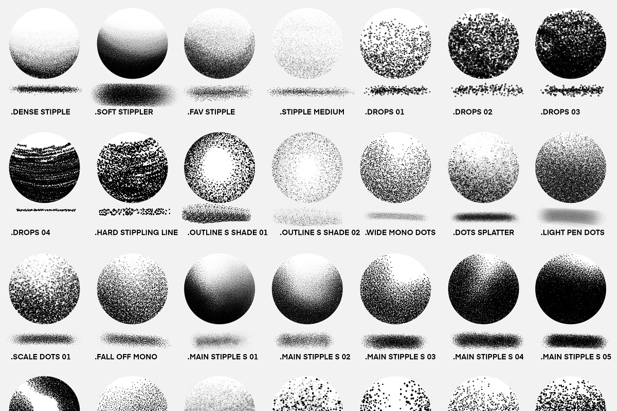 Stipple Brushes For Procreate, a Brush Add-On by Nuclear Brushes (Photo 9 of 10)