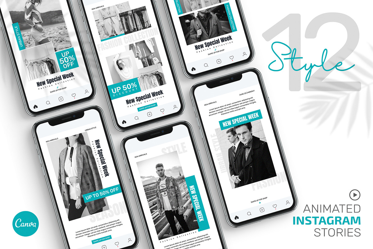Canva Instagram Stories Bundle, a Social Media Template by UINVI Design