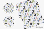 Watercolor blackberry pattern, a Pattern Graphic by Pink Studio Art (Thumbnail 2 of 4)