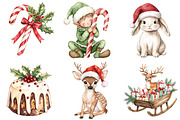 Woodland Christmas Animals Clipart, a Seasonal Illustration by CitraGraphics (Thumbnail 6 of 6)
