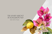 Watercolor Bouganvilleas and Lemons, a Decorative Illustration by ThaismotaCreativeCo (Thumbnail 11 of 11)