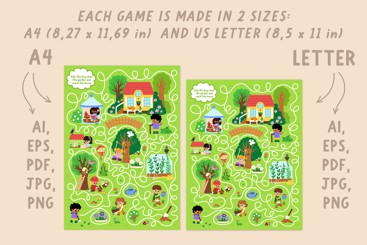 Garden games and activities for kids, an Education Illustration by Lexi Claus (Photo 10 of 15)