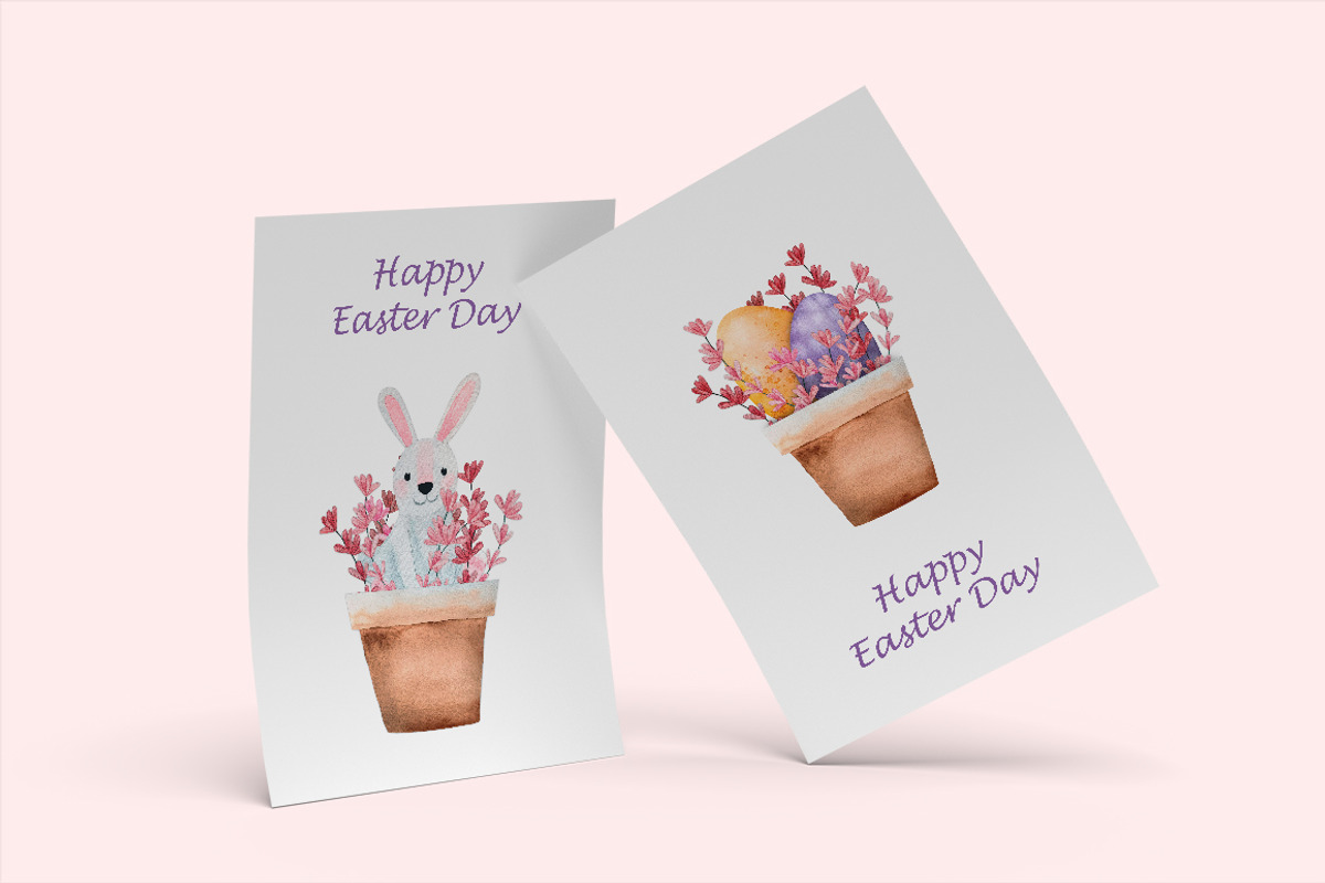 Cute easter set. Watercolor, an Illustration by LikaYu (Photo 2 of 6)