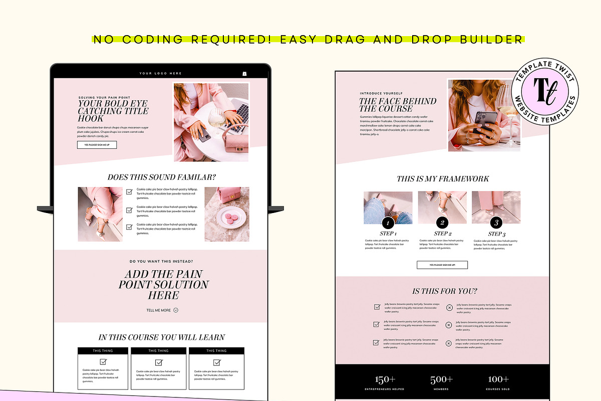 Faceless Sales Page Template, a Wix Template by Template Twist Shop (Photo 7 of 9)