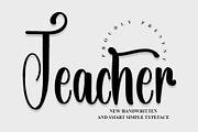 Teacher - Handwriting Font, a Handwritten Font by InermediaSTUDIO (Thumbnail 1 of 6)