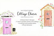 Watercolor Cottage Front Doors, a Person Illustration by Corner Croft (Thumbnail 2 of 8)