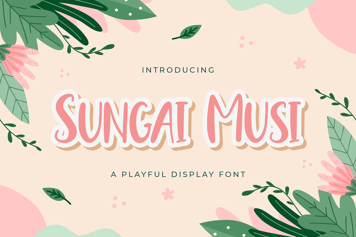 Sungai Musi - Playful Display Font, a Sans Serif Font by StringLabs (Photo 1 of 12)