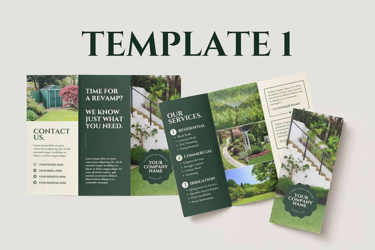 Landscaping Brochure Templates, a Brochure Template by ShayMadeWhat (Photo 3 of 5)