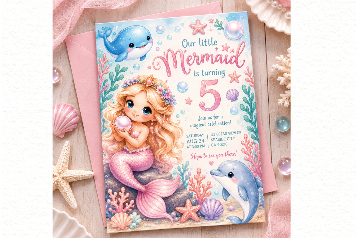 Mermaid Clipart, a Person Illustration by Villa 11 Estudio (Photo 5 of 7)