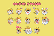 Cupid Love - Retro Cartoon Stamp, a Brush Add-On by Pixel Picasso Studio (Thumbnail 3 of 11)