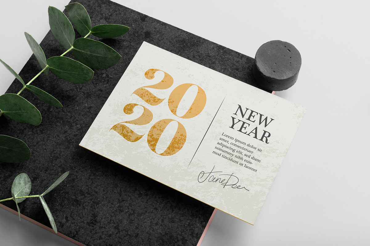 2020 New Year Golden Flyer Template, a Poster Template by Bordo (Photo 2 of 2)