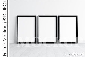 Black Frames Mockup PSD JPG, a Print Template by VNmockup