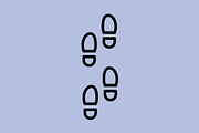 Shoeprint icon design template, an Outline Icon by Sumberpangan (Thumbnail 2 of 3)