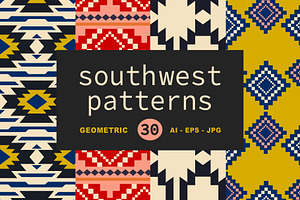 30 Southwestern Navajo Patterns Pack