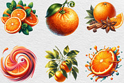 Watercolor Oranges Clipart, an Illustration by Black Bird Studio (Thumbnail 5 of 6)