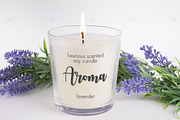Candle 'Lavender' Mockup, PSD + JPG, a Mockup by Maddy's Art & Mockups (Thumbnail 1 of 2)