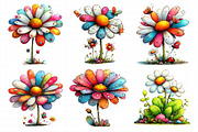 Whimsical Spring Daisy Flower Clipar, an Illustration by Daily.Designs (Thumbnail 3 of 7)