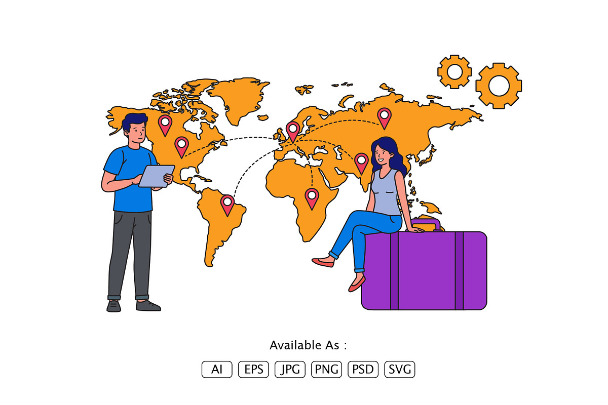 Global Market Research Team, a Person Illustration by Partikusi Design (Photo 2 of 3)