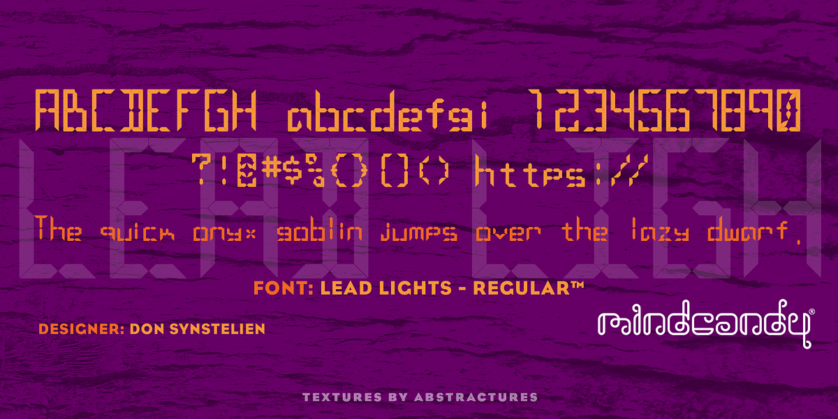 Lead Lights™, a Font by MINDCANDY (Photo 1 of 4)