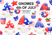 Gnome USA 4th of July watercolor, a Seasonal Illustration by Vavavan Artwork (Thumbnail 1 of 5)