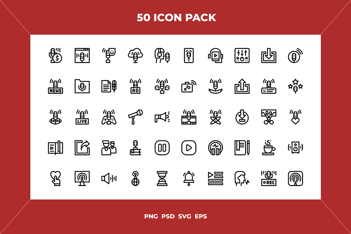 Podcast icons, an Icon by Wencory (Photo 1 of 2)