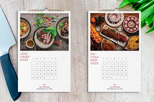 Food Wall Calendar 2024 Template