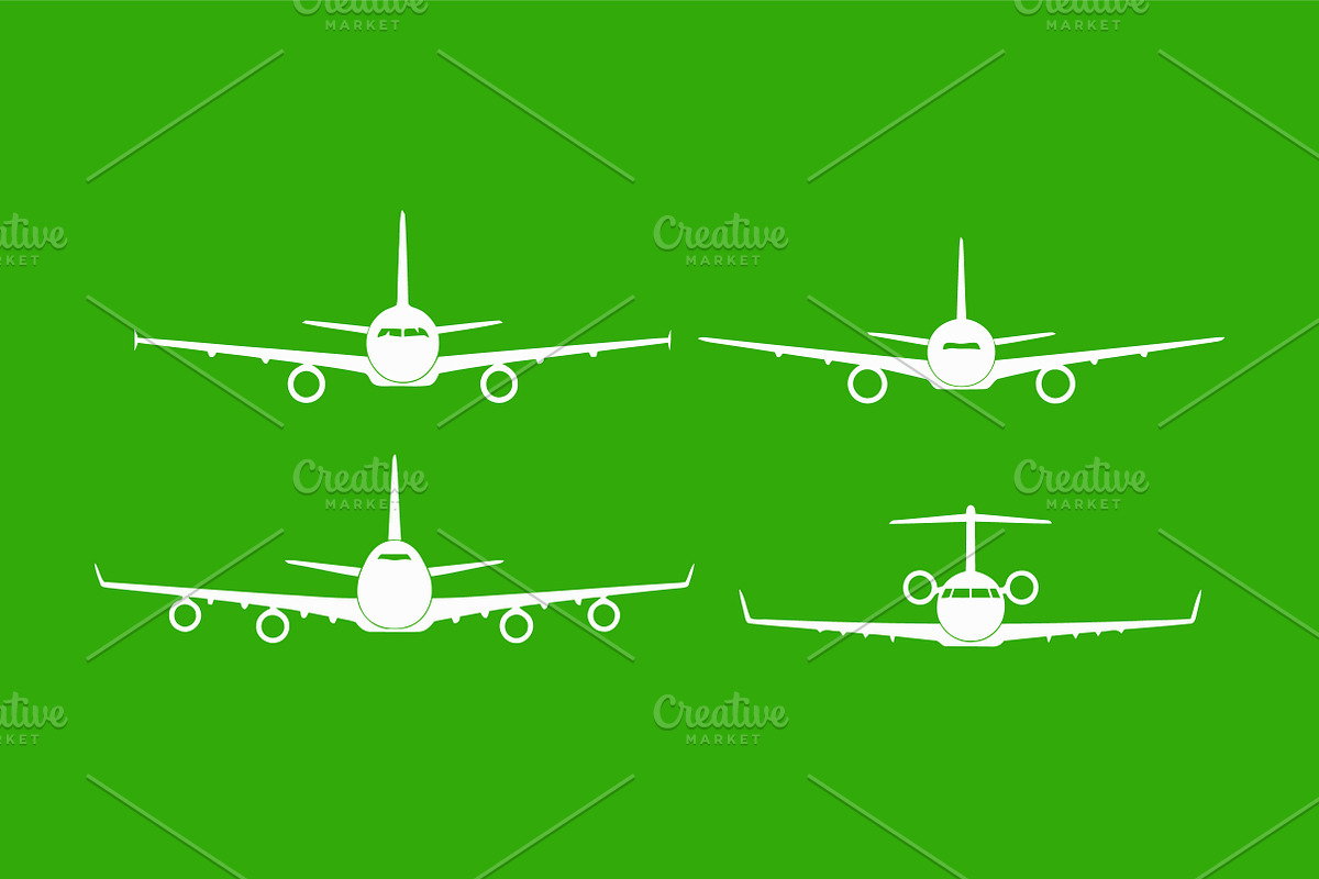 Airplane Front View Vector Bundle, an Object Graphic by Artonix (Photo 2 of 3)