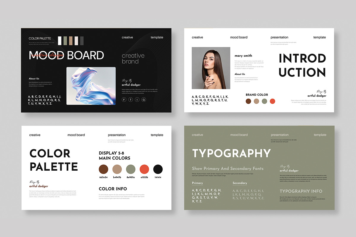 Minimalist Mood Board Presentation preview 2