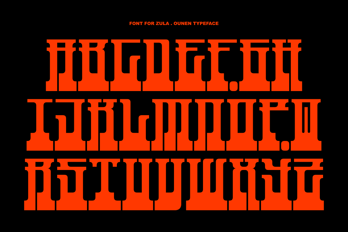 OUNEN Typeface, a Font by Font For Zula™ (Photo 2 of 7)