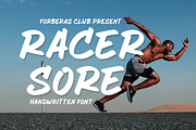 Racer Sore Faster be Bolt, a Font by Forberas Club (Thumbnail 1 of 7)