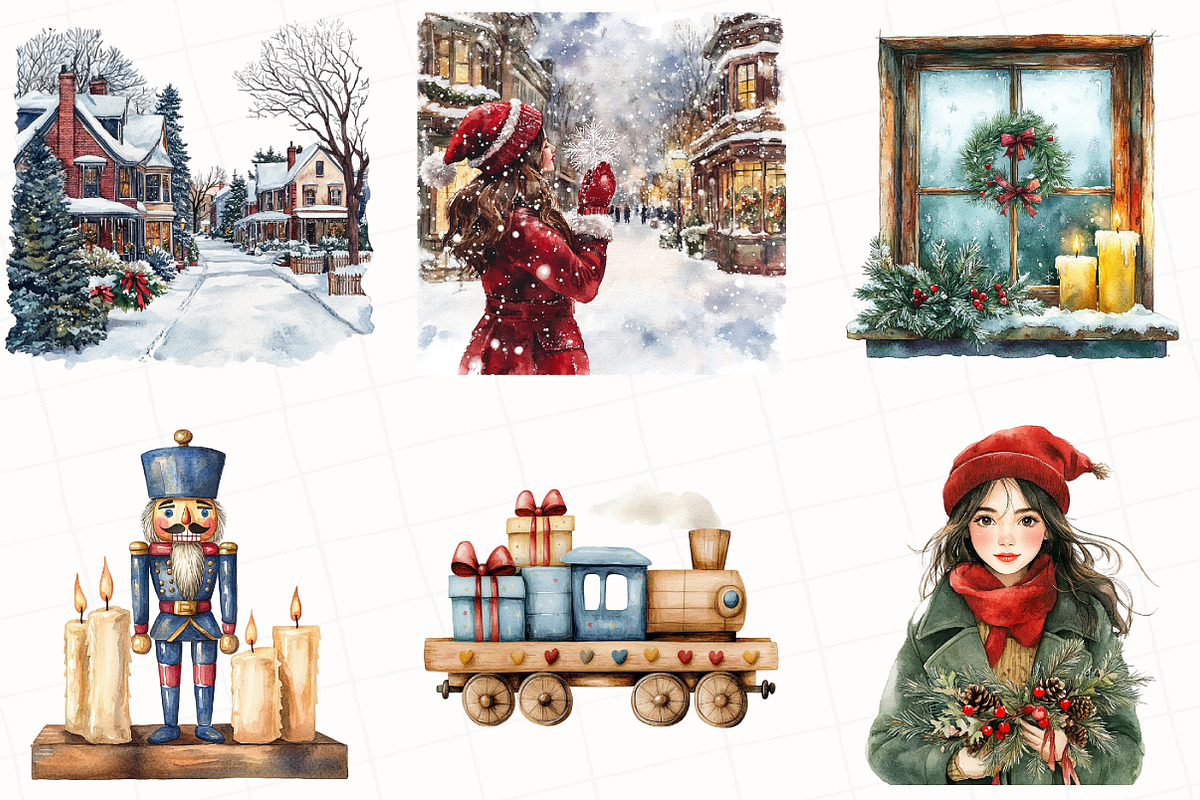 Classic Christmas Clipart, an Illustration by OK Design (Photo 4 of 5)
