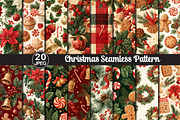Christmas Seamless Pattern, a Pattern Graphic by Black Bird Studio (Thumbnail 1 of 6)