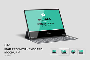 iPad Pro with Keyboard - Mockup