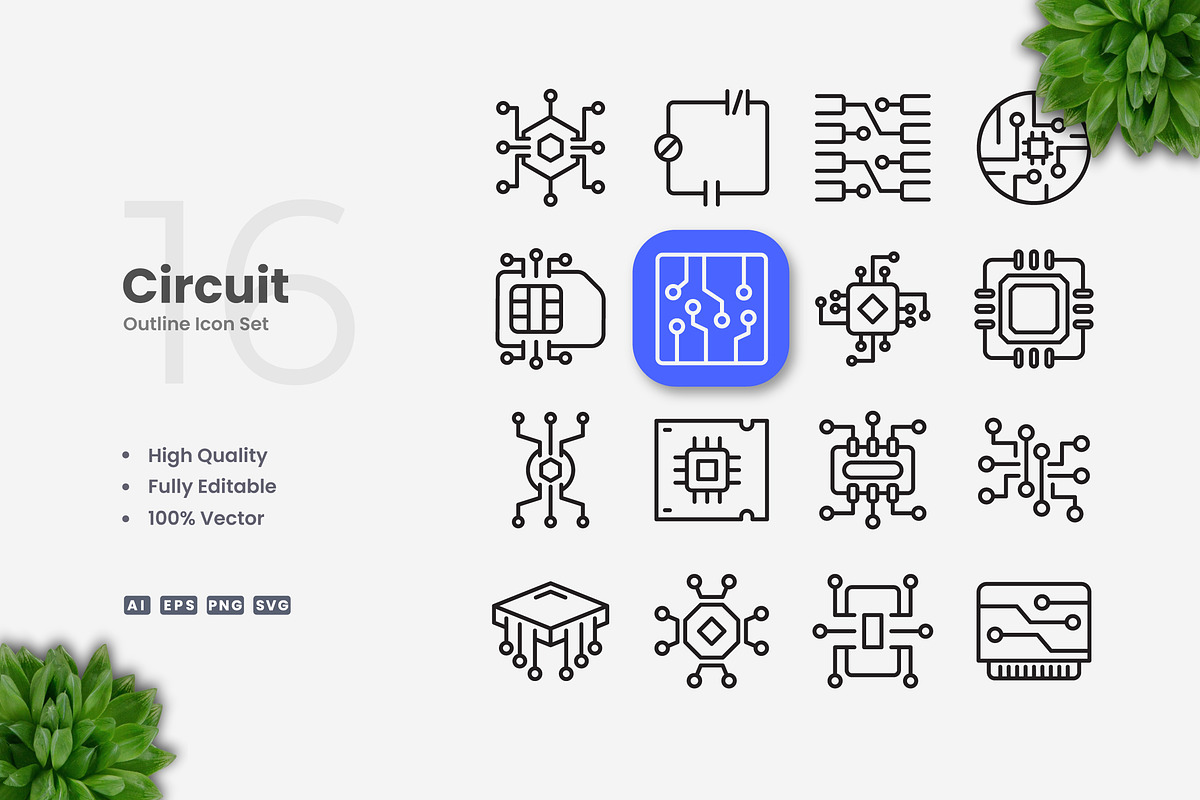 Circuit Outline Icons
