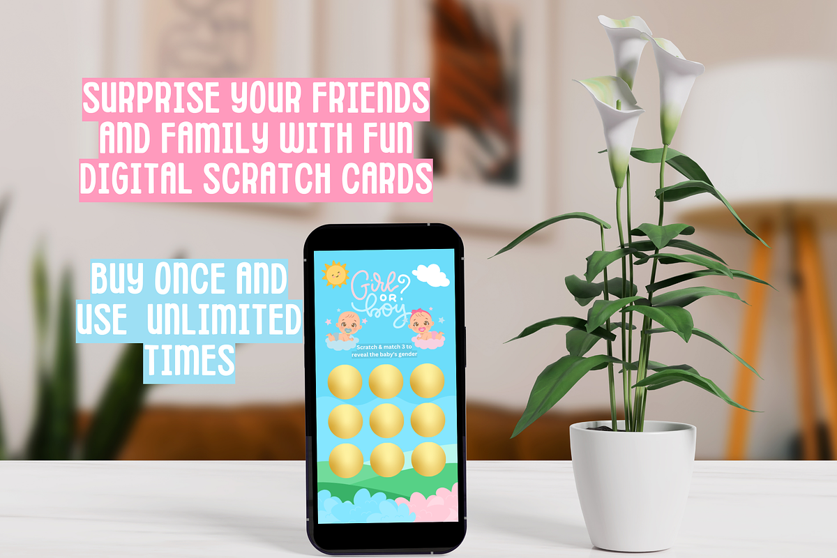 Girl Gender Reveal Scratch Card, a Social Media Template by SunshineStudioBoutique (Photo 7 of 8)