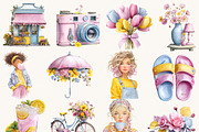 Yellow Spring Summer Planner Clipart, a Seasonal Illustration by BusyDaydesign (Thumbnail 2 of 9)