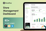 Storeflow - SAAS Store Management UI, a Landing Page Template by Agensip Design Agency (Thumbnail 1 of 10)