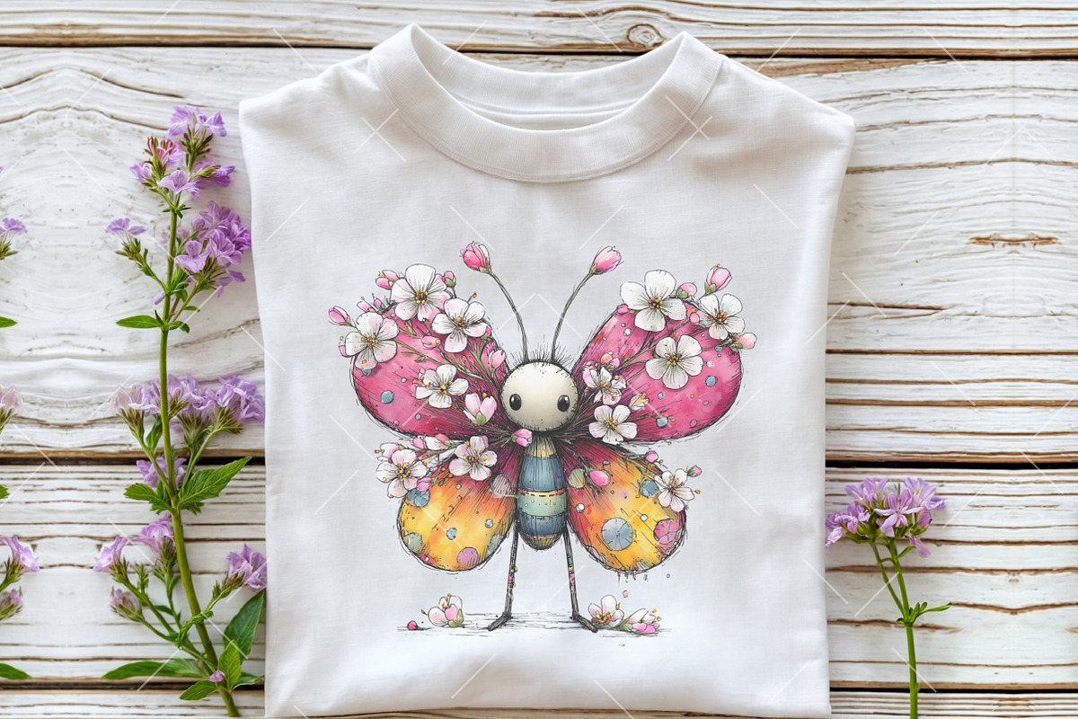 Whimsical Spring Butterfly Clipart, an Illustration by OK Design (Photo 6 of 6)