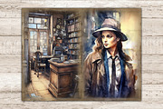 Detective Junk Journal Pages Woman, a Person Illustration by GlamArtZhanna (Thumbnail 9 of 9)