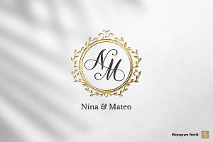 Wedding Monogram NM, a Branding & Logo Template by Monogram World