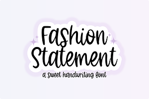 FASHION STATEMENT Brush Handwriting, a Script Font by Blush Font Co.