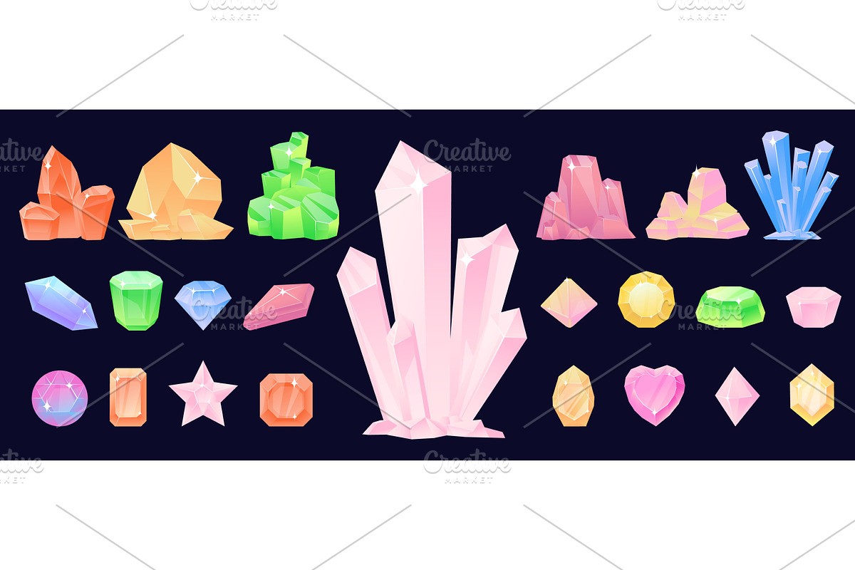 Crystals and precious stones, an Object Illustration by Vectorbuum