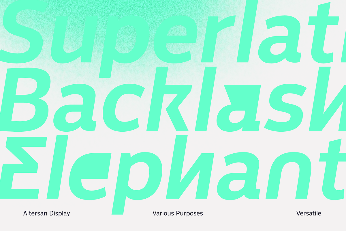 Altersan; Abstract Alternates Sans, a Sans Serif Font by Eko Bimantara (Photo 9 of 12)