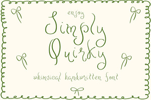Simply Quirky Casual Handdrawn Font