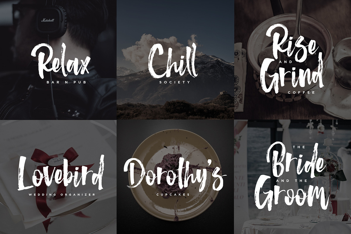The Glamz watercolor brush logo font, a Script Font by Ian Irwanwismoyo (Photo 10 of 12)