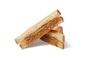 Slices of club sandwich made with, a Food & Drink Photo by Yaroslav Danylchenko
