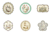 Vintage Happy Easter Goose Label, an Illustration by SinaCreation (Thumbnail 3 of 6)