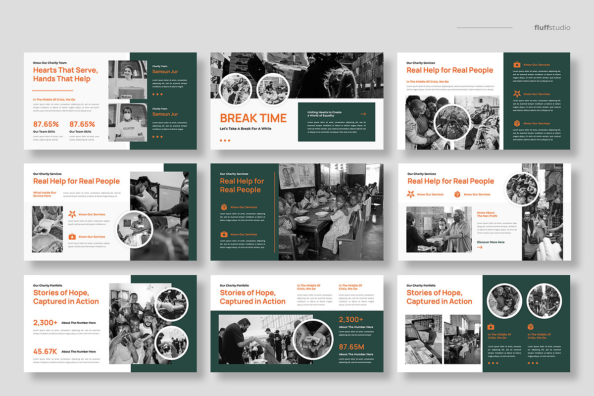 Non-Profit & Charity Powerpoint, a Presentation Template by fluffstudio (Photo 3 of 4)