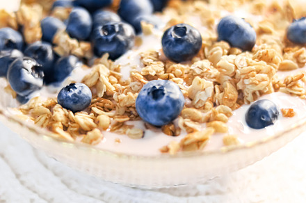 Breakfast idea and delicious food, breakfast cereal grains with, a Food & Drink Photo by Anneleven