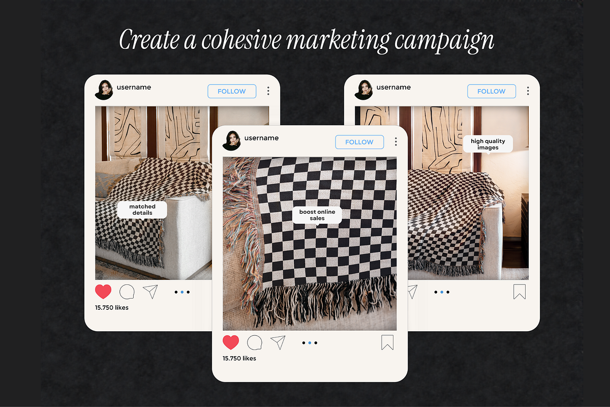 Woven Throw Template Bundle | Mockup, a Household Mockup by VisualGrid (Photo 8 of 9)